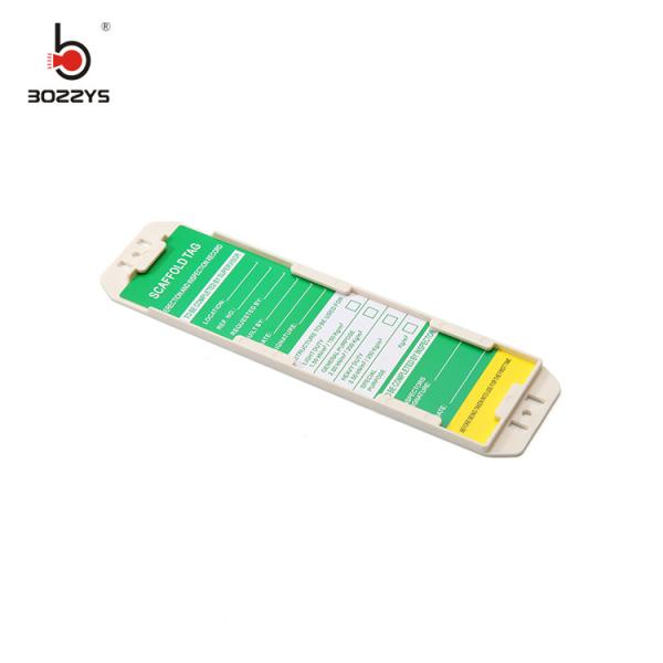Scafftag tag holder with PVC rewritable double-sided cardboard