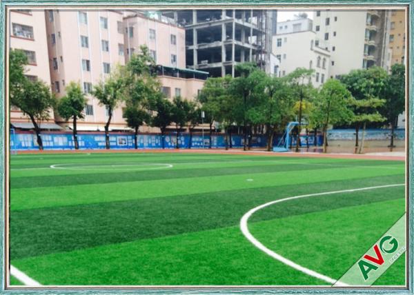 Fine Raw Materials PE Football Artificial Turf With Woven Backing 60 mm Pile Height
