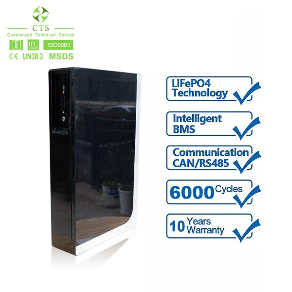 Armazenamento de energia fixado na parede de Ion Batteries 5kwh 48V 100Ah do lítio Lifepo4