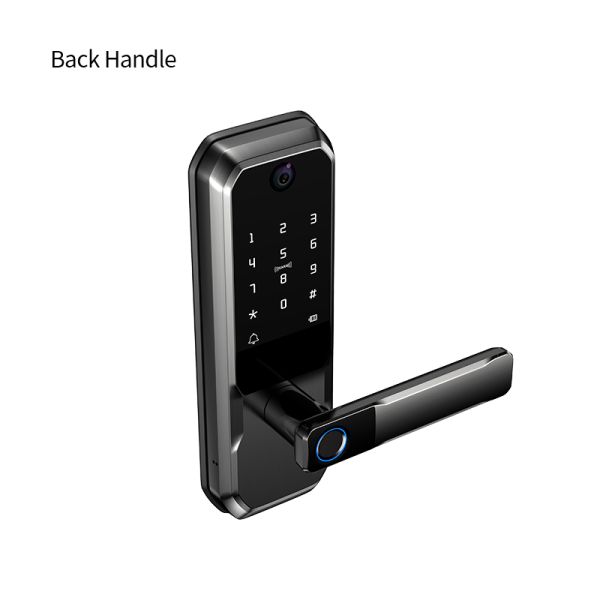Tuya  Smart Lock Electronic Keypad Entry Door Auto Lock Password Smart Handle Fingerprint Lock with Gun-mental Grey