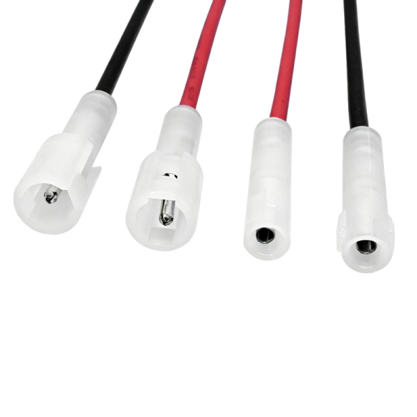 Electronic Wire Harness Manufacturer | UL1015 3.7mm 5500 Male 5600 Female Bullet Connector Cable Assembly for Small DC Equipment | Custom Terminal Cable OEM China