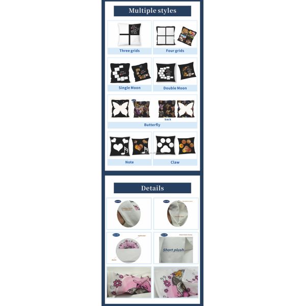 ZELOYAUT 24H Shipping Custom Printing 40*40 and 45*45cm Short Plush Paw Pillow Case Blanks Sublimation Pet Paw Pillow Case