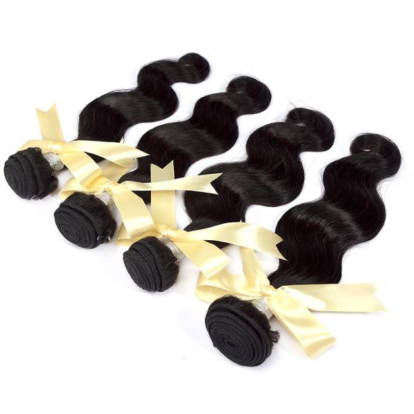 Естественные выглядя перуанские человеческие волосы не связывают объемную волну толщиной и никакие разделенные концы