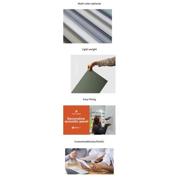 Экологически чистый перерабатываемый материал Декоративные акустические панели Ткань