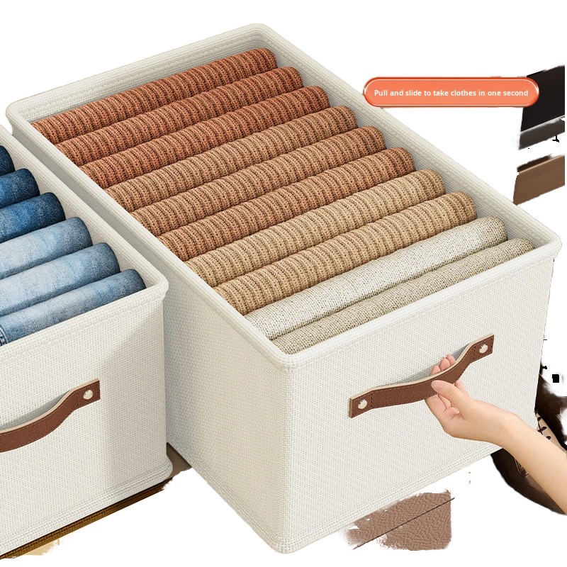 Oxford Cloth No Compartment Drawer Type Dustproof Oxford Cloth Storage Box for Bedroom Clothes Storage