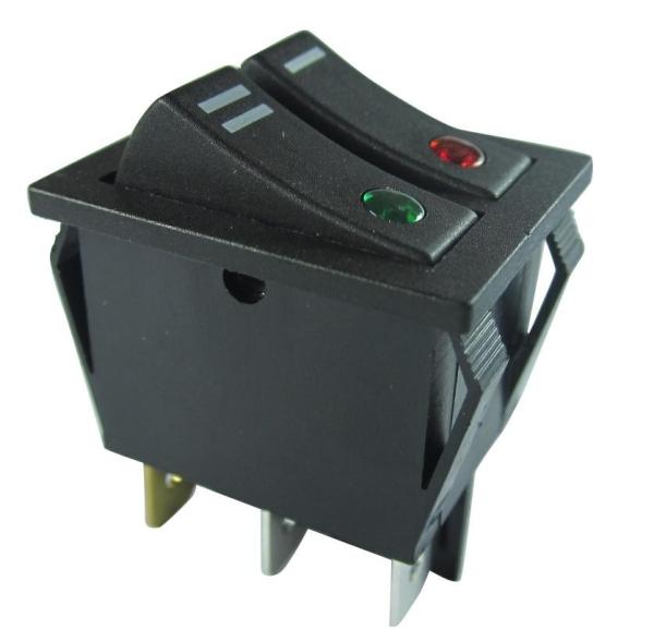 O dobro de alta qualidade enfileira as lâmpadas do interruptor de balancim 32*25mm, as verdes ou as vermelhas, 20A 250V.