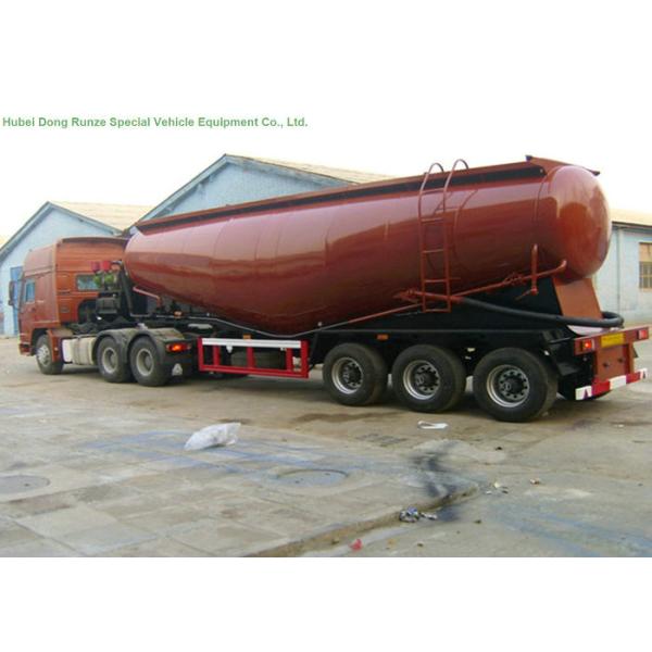 2 Axles V Type Tank Semi Trailer For Dry Powder Meterial Carry 40 - 45 M3 Capacity