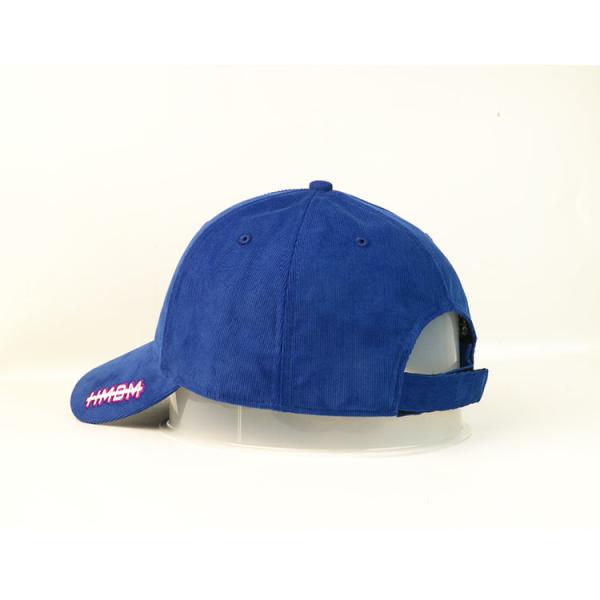 Classical Bright Royal blue Color Corduroy Snapback Baseball Cap/Dad Hat basic style baseball cap with flay embroidery
