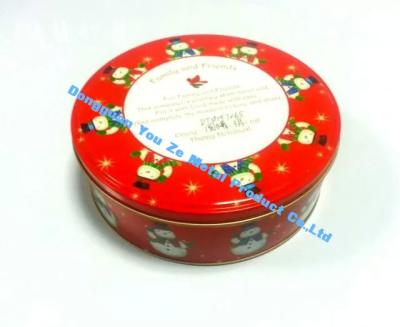 Cylinder Cookie Tin Container Vintage Tin Canisters Holiday Christmas Tin Boxes