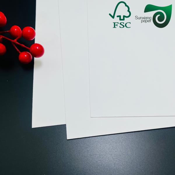 FSC 210gsm 230gsm Food Grade Oilproof White Cardstock 300μM 320μM Thickness