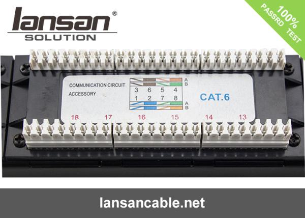 Dual IDC 2U Patch Panel Unsheild UTP 48 Port Cat6 Patch Panel UL 180 Degree