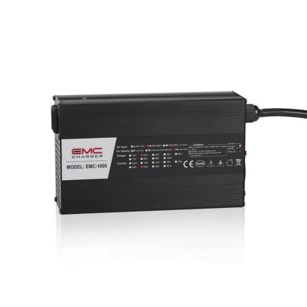 EMC-1000 36V18A Aluminum lead acid/ lifepo4/lithium battery charger for golf cart, e-scooter