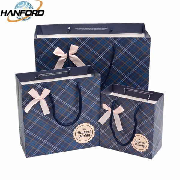 Sacos reciclados do presente do papel de embalagem do casamento com os punhos imprimíveis
