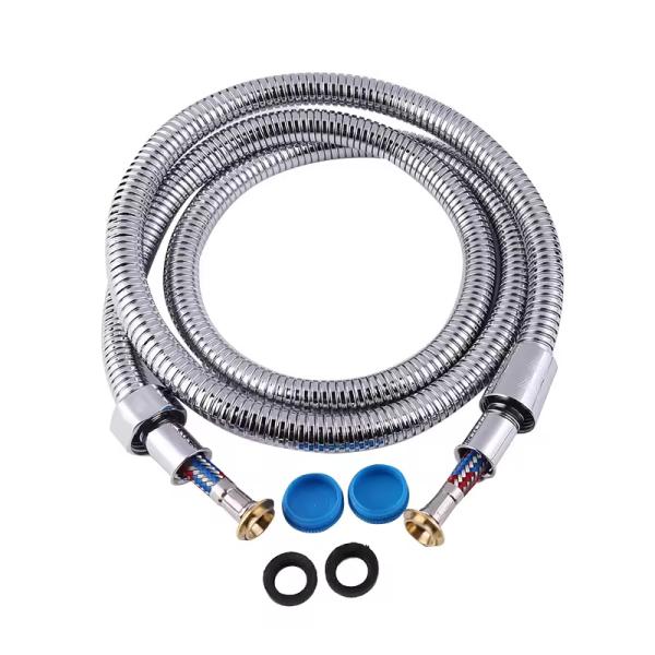 304 Stainless Steel Bathroom Hose 1.5m Shower Hose Encryption Plating Modern Design Style