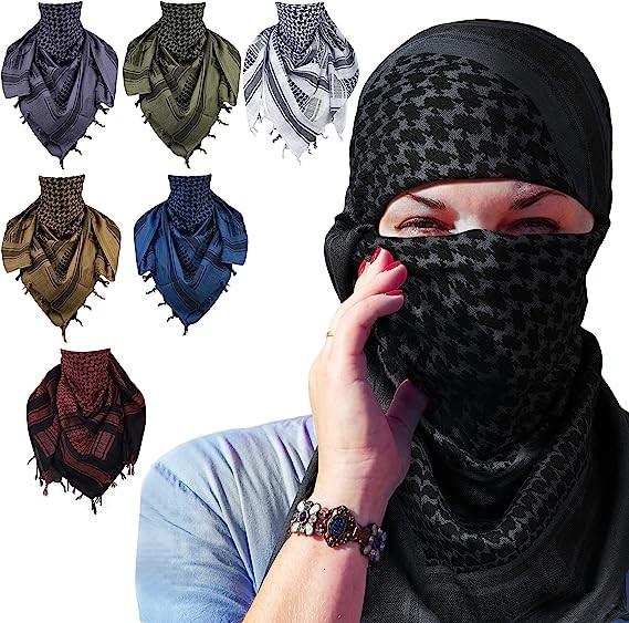 Shemagh Tactical Desert Military Head Scarf Motorcycle Face Mask Biker Arab Wrap Summer Keffiyeh Cover Scarves
