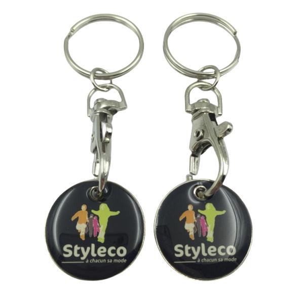 Custom Made Epoxy Dome Trolley Tokens With Customized Design And Logo