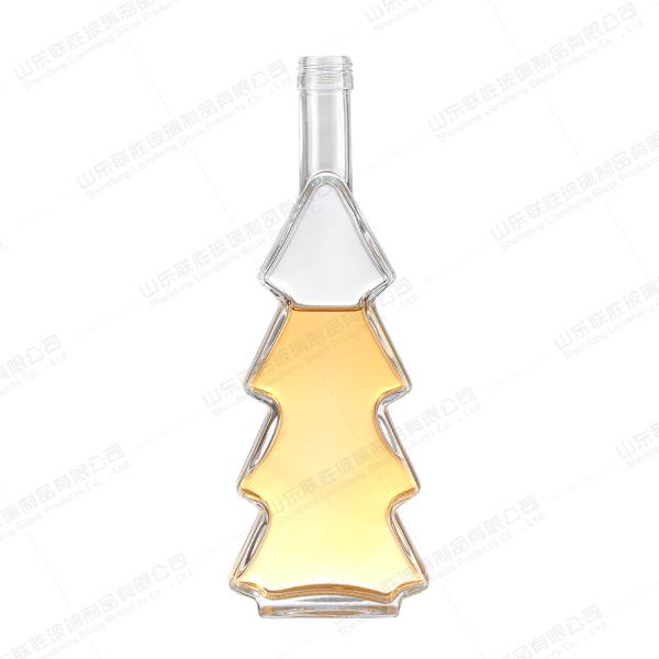 Custom Size Accepted Clear Triangle Shape Glass Crystal Whisky Bottle Packaging for Brandy