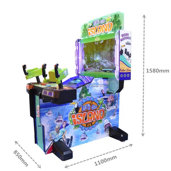 Indoor Commercial Amusement Park Let's Go Island Small Arcade Tv Video Gun Shooting Game Machine for Children Kids FEC
