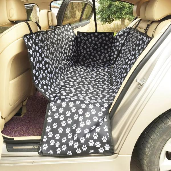 Customized Dog Back Seat Covers Durable Pet Car Seat Covers With Leash Folding Feeding Bowl