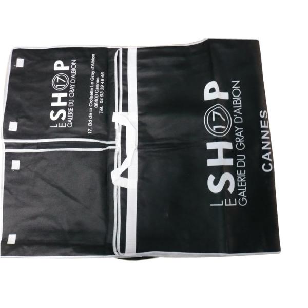 OEM Lightweight Gianni 75g Unwoven Fabric Suit Garment Bag With PVC Card Pocket