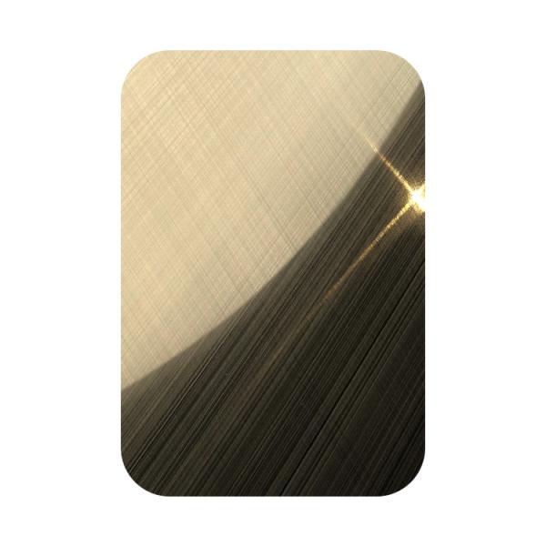 Four Feet Champagne Gold Cross Brushed Hairline Stainless Steel Sheet for Decorative Applications