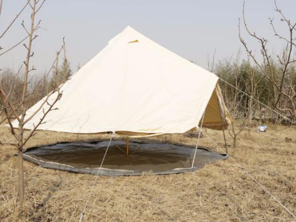 White Canvas Yurt Tent / Cotton Bell Tent For Hiking Equipment