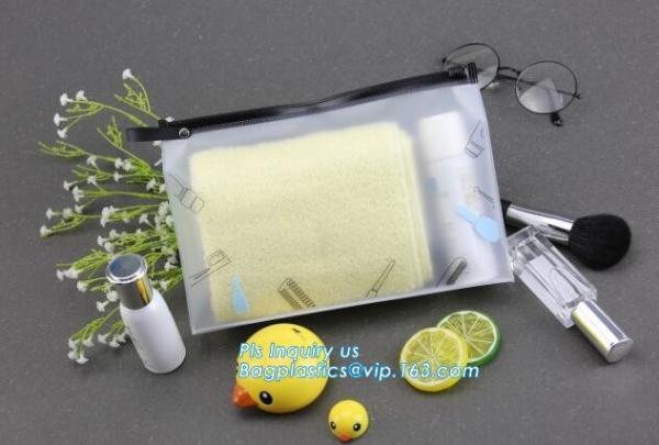 PVC mini plastic zipper cosmetic slider zip bags with printed, Promotional cosmetic makeup bag use beautiful pvc cosmeti