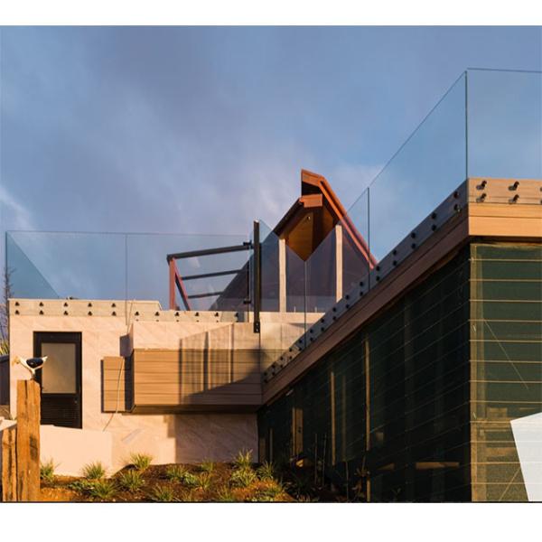 Modern Stainless Steel Frameless Glass Balustrade Toughened Safety Feature