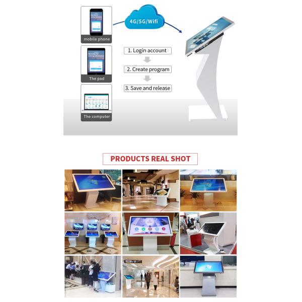 Киоска экрана касания LCD стойка взаимодействующего Multi для данных по рекламы