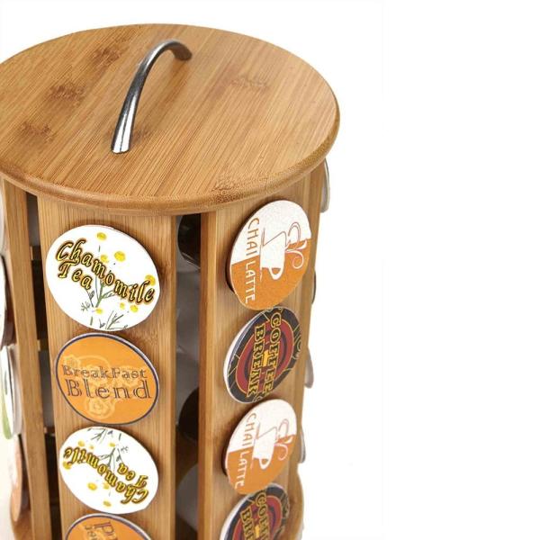 Natural bamboo material coffee pod holder coffee capsule holder for wholesale