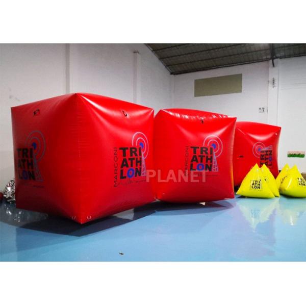 1.5M Cube Race Marker Inflatable Water Buoys For Water Sports Event