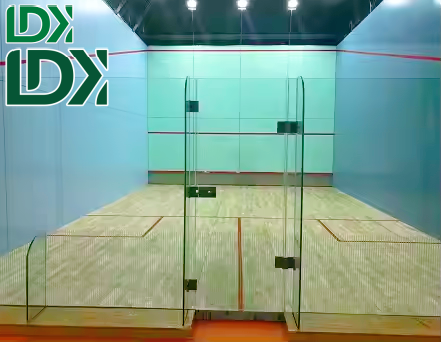 Professional Outdoor Squash Court High Strength Wood Flooring System Customized Solutions And Tempered Glass