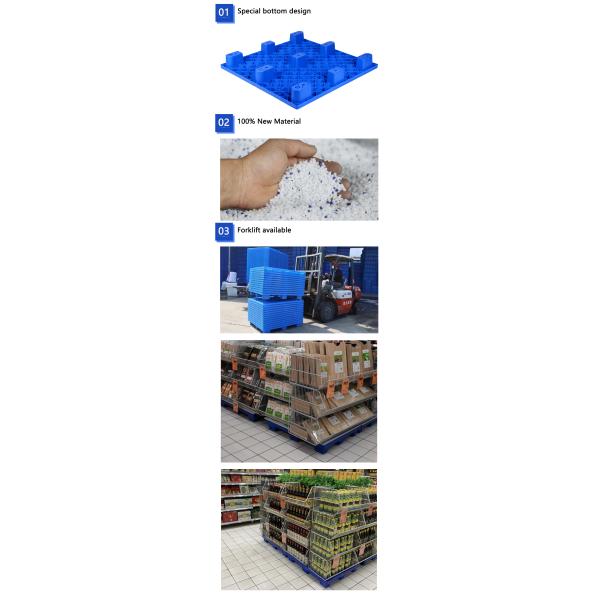 1 Ton Static Load Euro Nine-Feet Deck Recyclable Plastic Pallet with Customized Logo