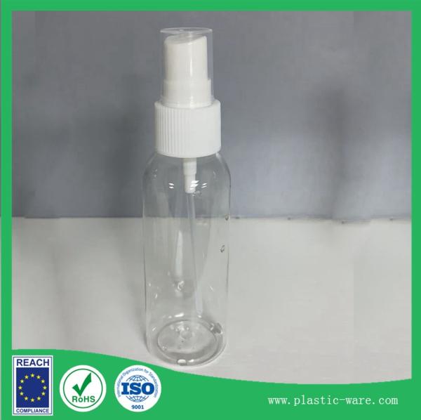 100ml PET clear plastic round bottle of hand sanitizer alcohol empty spray bottles makeup bottles