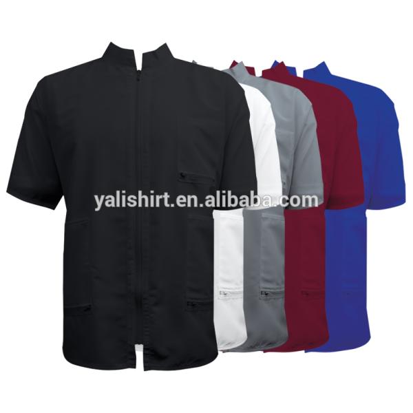 Wholesale fashion china collar breathable salon custom barber jackets