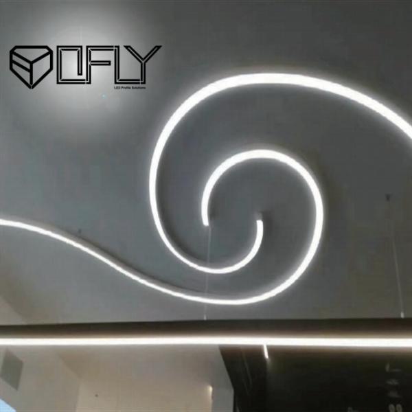 O tubo de néon do silicone para a luz de tira do diodo emissor de luz com Opal Milky Cleasr Cover Recessed montou