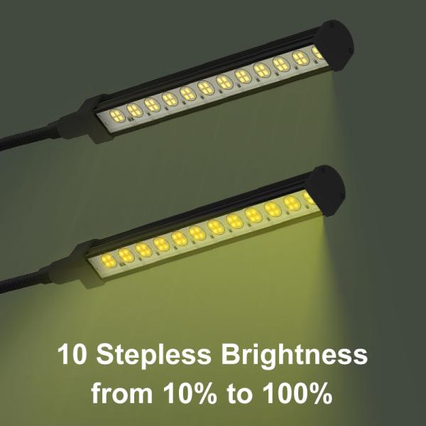 12W Clip de Mesa Dimmable Phytolamp 3 Head Full Spectrum Led Table Lamp Para plantas de interior que crescem 144 LEDs