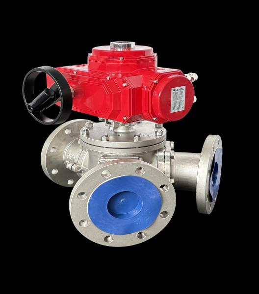 2in-12in Stainless Steel Explosion-proof Electric Y-type Three-way Ball Valve with Flange Hard Seal and Intelligent Type