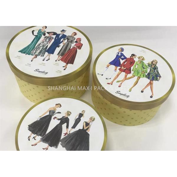 Rigid Paper Branded Gift Boxes With Lids , Custom size Round Cylinder Gift Box Packing