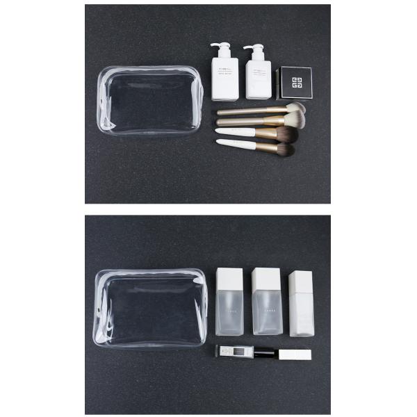 Pvc Zipper Toiletry Cosmetic Bag Custom Size Logo Clear Makeup Bag For Women Fashion Style