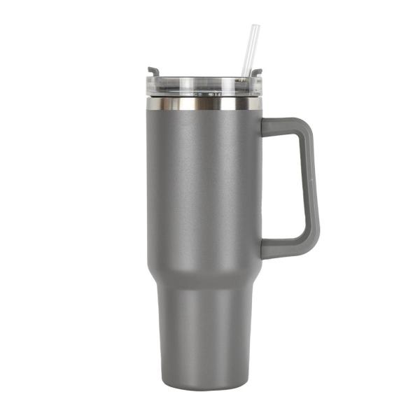 40oz Large Capacity Insulated Tumbler With Straw Lid And Car Cup Holder