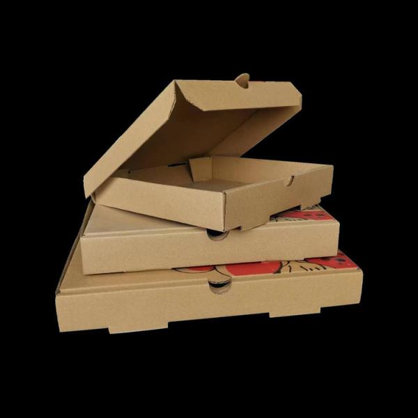 Corrugated Kraft Pizza Box Package Size 40.00cm * 35.00cm * 15.00cm with Custom Logo