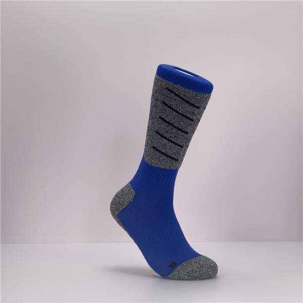 Breathable Sport Long Socks for Men Thick Anti Slip Sports Socks in Orange