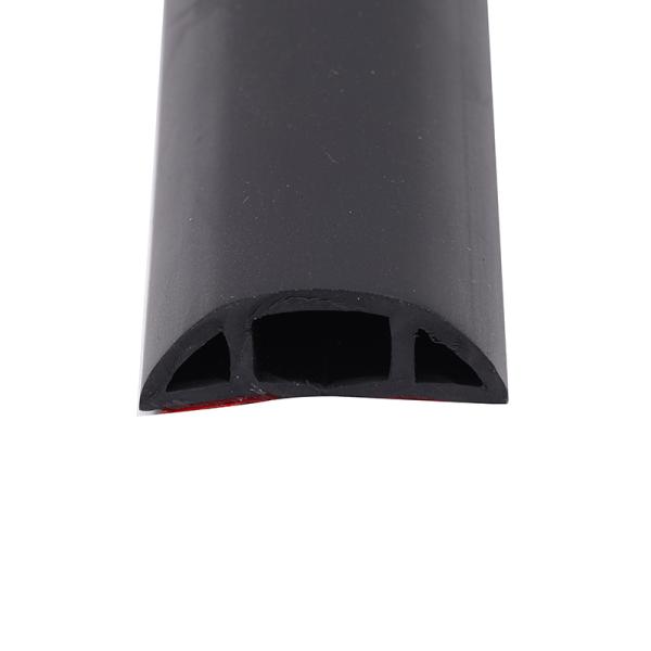 The Ground Is Thickened with Anti-collision PVC Wire Raceway Grey Yellow Black Trapezoidal Cable Trough