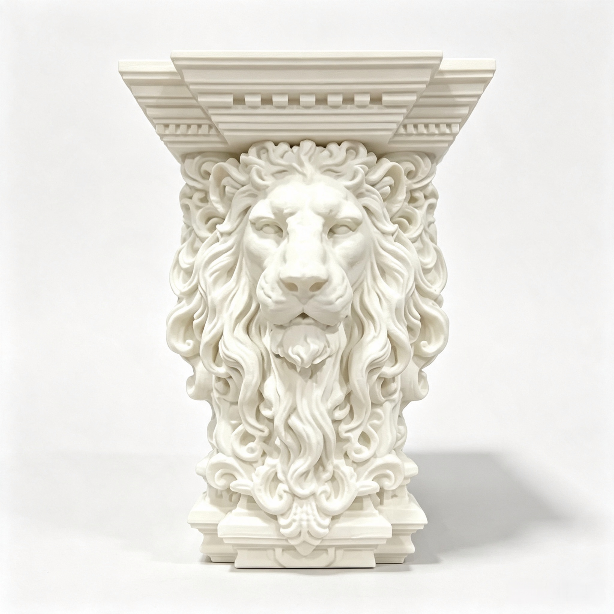 Furniture Decoration 3D Printed Arts Vintage Lion Head Corbel Bracket