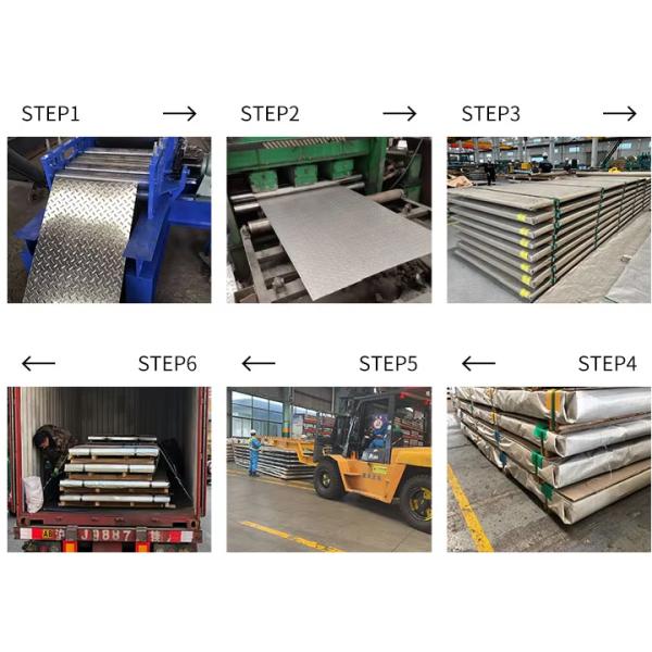 ASTM 316 X5CrNiMo18-10 Plaque à carreaux en acier inoxydable d'épaisseur de 3 mm et 4 mm pour étages de plancher