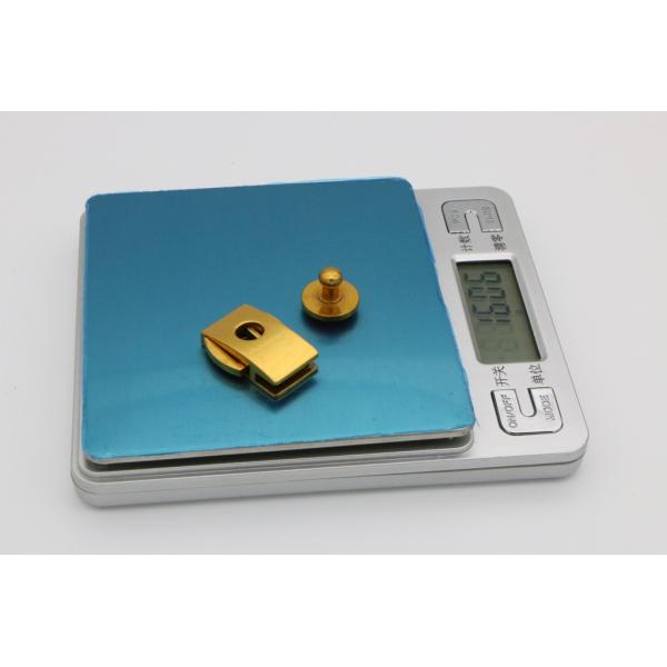 Factory direct supply OEB gold rectangular turn lock copper nail press lock for handbag