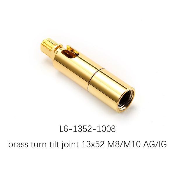 Brass Turn Tilt Joint 13x52 M8 / M10 With 360° Rotation Tilt Adjustment