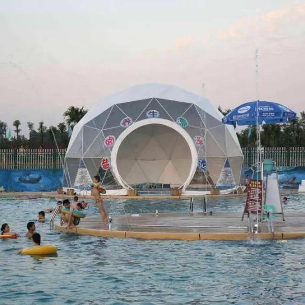 Evento ao ar livre impermeável pré-fabricado de PVC glamping dom geodésico tenda casa