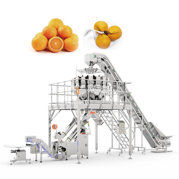 High Speed Vertical Automatic Mesh Pocket Machine Carrot Vegetable Mesh Bag Baler Pear Automatic Nets Packing Machine